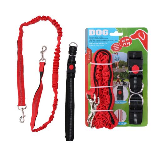 Kutyapóráz 1,9m futáshoz övvel karabinerrel Pet Transport