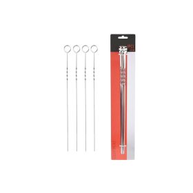 Grillező nyárs 38cm 4 részes fém