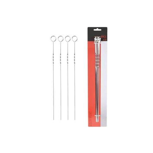 Grillező nyárs 38cm 4 részes fém