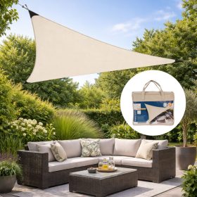Napvitorla háromszög alakú 3,6x3,6x3,6m krém 170gr/m2