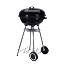 Grill faszenes gömb alakú fedéllel és kerékkel BBQ