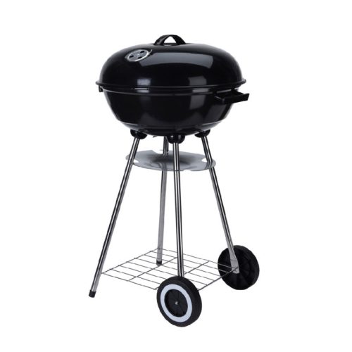 Grill faszenes gömb alakú fedéllel és kerékkel BBQ