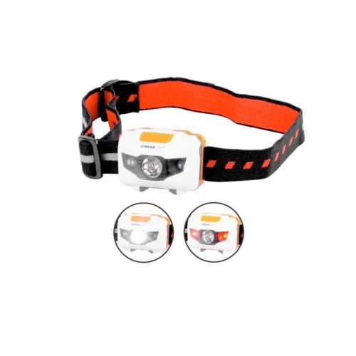 Fejlámpa led-es 60Lm 3W COB piros-fehér leddel elemes