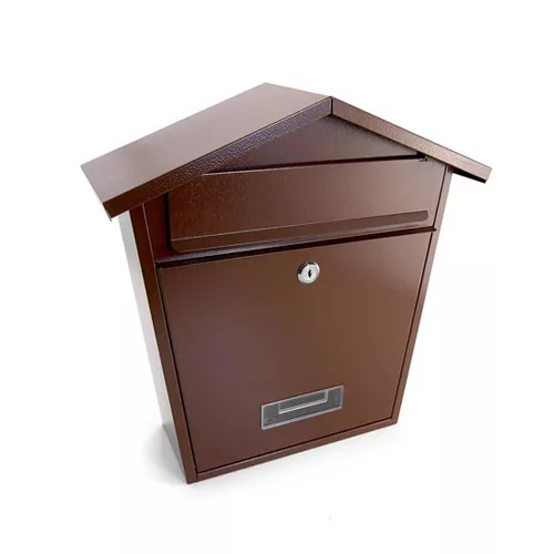 Postaláda házikó 38x36x13cm barna