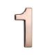 Házszám 1 (70x100mm) ragasztószalaggal bronz színű