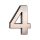 Házszám 4 (70x100mm) ragasztószalaggal bronz színű