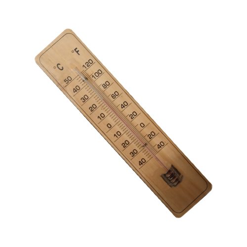 Hőmérő kültéri 220mm fa