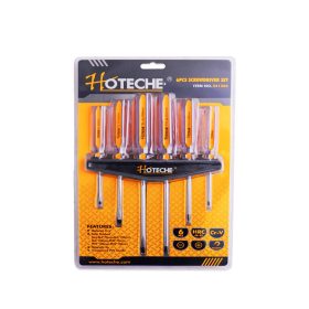 Csavarhúzó készlet 6 részes falitartóval Hoteche