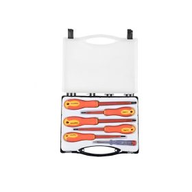   Csavarhúzó készlet szigetelt 6 részes fázisceruzával kofferben Hoteche