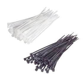 Kábelkötöző 2,5x150mm fehér/fekete 100db Hoteche