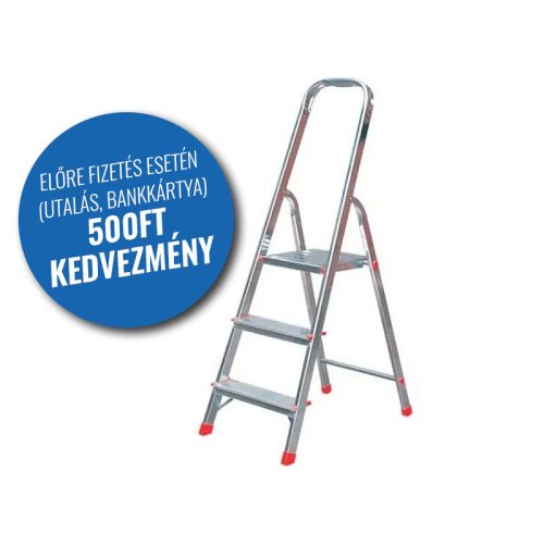 Létra alumínium 2+1 fokos háztartási