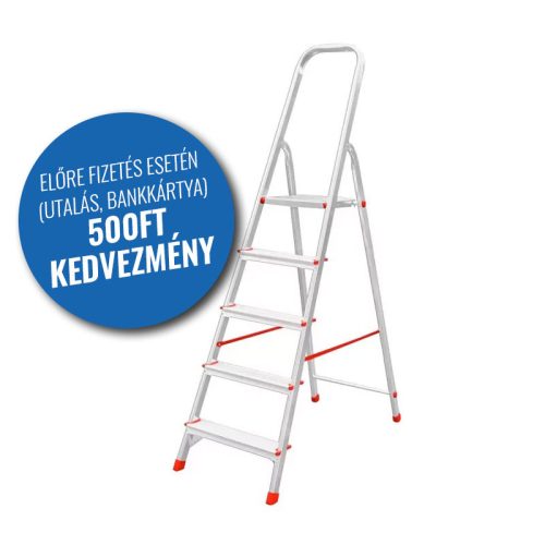 Létra alumínium 4+1 fokos háztartási