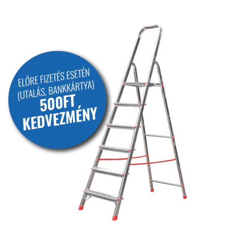 Létra alumínium 5+1 fokos háztartási