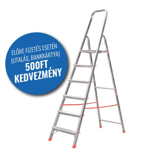 Létra alumínium 6+1 fokos háztartási