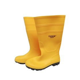   Gumicsizma PVC csúszásgátló talp vegyi anyagok olaj ellen sárga 40 Hoteche