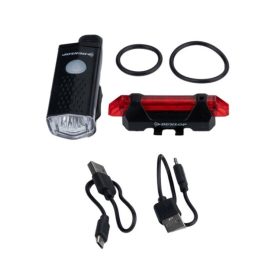 Kerékpár lámpa USB-s tölthető 2db-os Dunlop