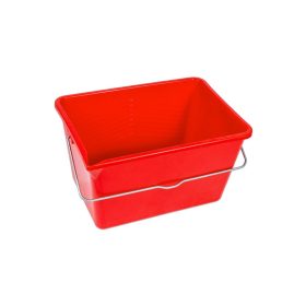 Műanyag festékes vödör 12l szögletes piros Profi