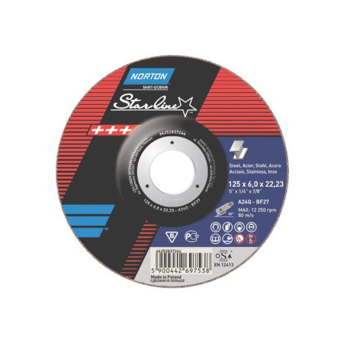 Tisztítókorong 125x6x22,2mm Starline by Norton