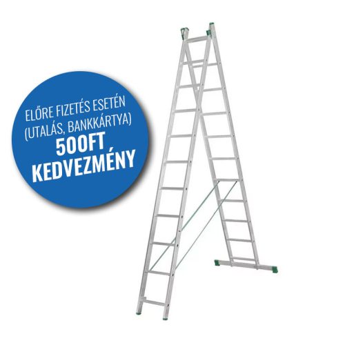 Eurostil létra alumínium 2x11 többcélú 5 év garancia