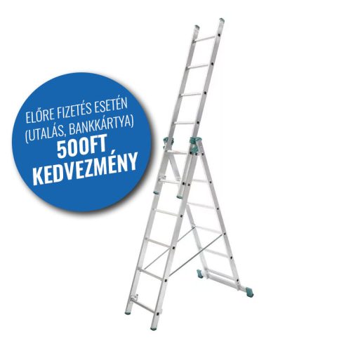Eurostil létra alumínium 3x6 többcélú 5 év garancia