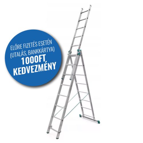 Eurostil létra alumínium 3x8 többcélú 5 év garancia
