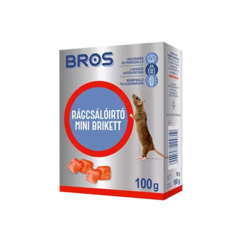 Rágcsálóirtó paraffinos brikett 100g Bros