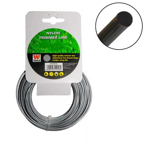 Fűnyíró damil 2,7mm 15m alu kör profi Trimmer Line