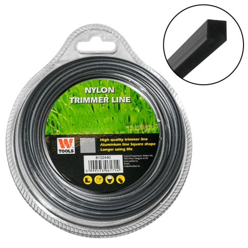 Fűnyíró damil 3,0mm 51m alu négyszög profi Trimmer Line