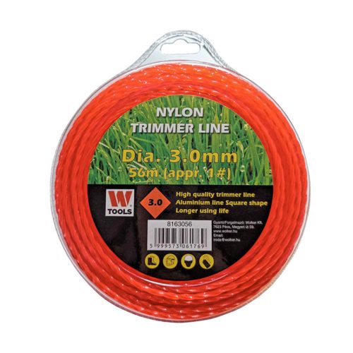 Fűnyíró damil 3,0mm 56m csavart négyszög profi Trimmer Line
