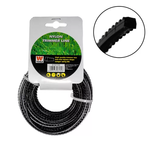 Fűnyíró damil 2,7mm 15m fűrész fogazású Trimmer Line