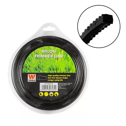 Fűnyíró damil 2,7mm 61m fűrész fogazású Trimmer Line