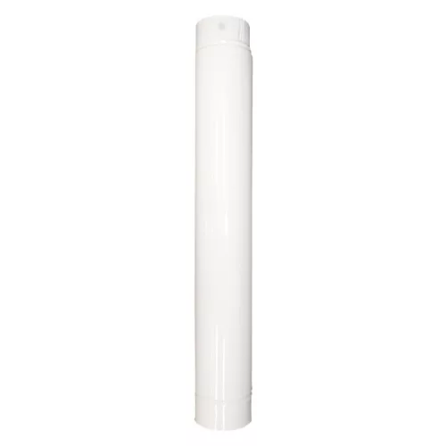 Füstcső zománcozott 118x800mm fehér
