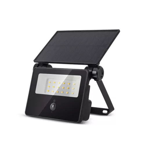 Fényvető / reflektor 4W 4000K 400Lm napelemes piros szenzor fekete Led Entac