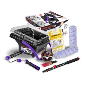   Festőhenger készlet 9 részes: 2 festőhenger+3 nyél 360 fokos+2 festőtálca maszkolószalag ecset Profi Barracuda