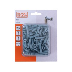 Tipli készlet 6x30mm 160db Black&Decker