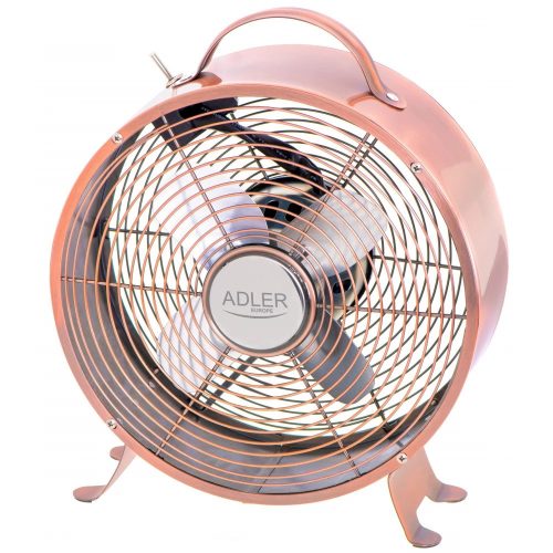 Ventilátor asztali 20cm 50W rózsaszín fém házas Profi Adler
