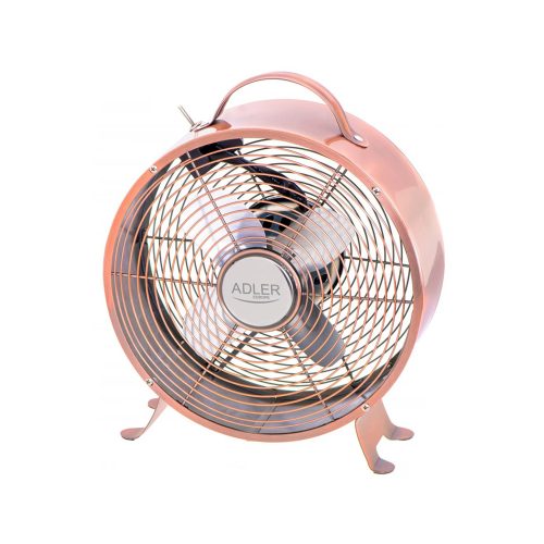 Ventilátor asztali 20cm 50W rosegold fém házas Profi Adler