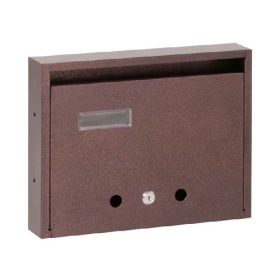   Postaláda lépcsőházi A4-es fekvő 35x27cm névtartóval bronz Florida