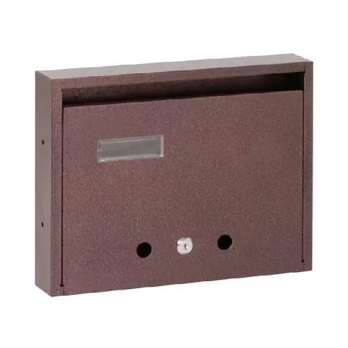 Postaláda lépcsőházi A4-es fekvő 35x27cm névtartóval bronz Florida