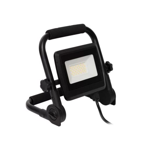 Fényvető / reflektor 20W 4000K 1600Lm hordozható fekete IP44 Led
