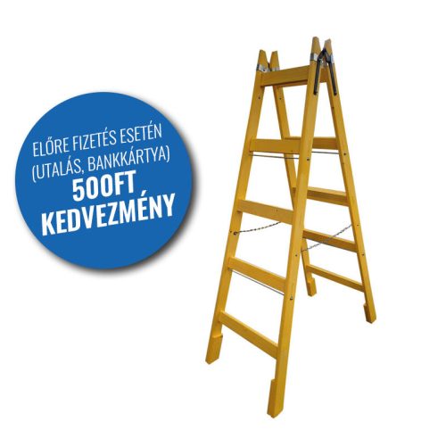 Létra fa 5 fokos festő