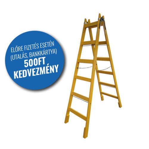 Létra fa 6 fokos festő