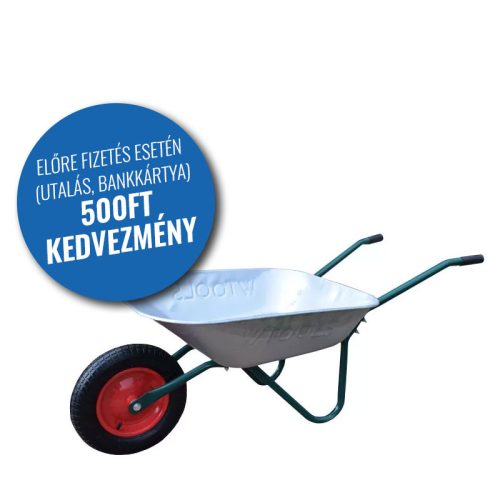 Talicska komplett 70l HOBBY horganyzott puttonnyal pumpálható kerékkel Wtools