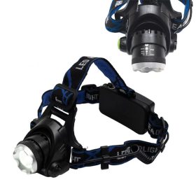 Fejlámpa akkus 3,7V 1000Lm fém fehér leddel