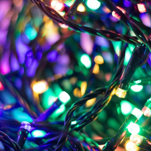 Fényfüzér kültéri 240db leddel időzítővel színes IP44