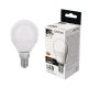 Izzó led E14 gömb mini 6,5W 4000K semleges 560Lm fehér Entac