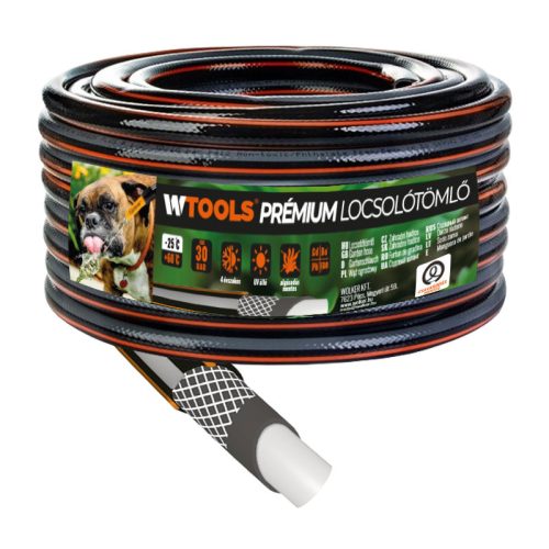 Locsolótömlő 3/4" 50m csavarodásmentes Carbon Prémium Wtools
