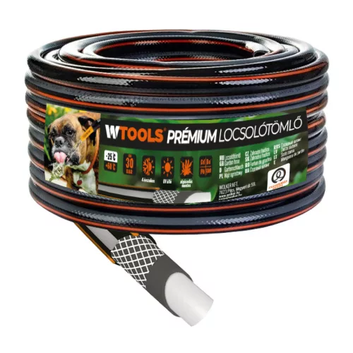 Locsolótömlő 3/4" 50m csavarodásmentes Carbon Prémium Wtools