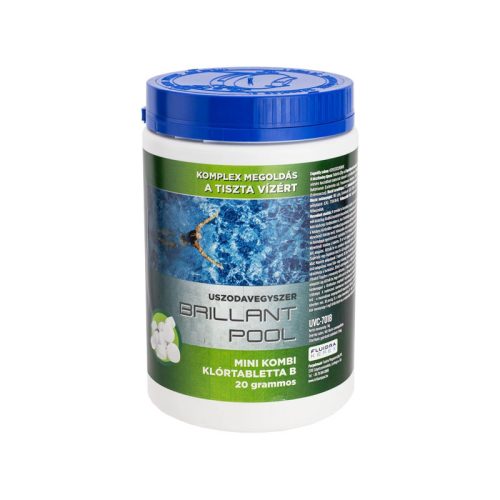 Klórtabletta medencéhez 20gr-os 1,0kg Mini kombiklór Brillant Pool