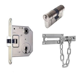 Ajtózárak, hengerzárbetétek, reteszek, tolózárak